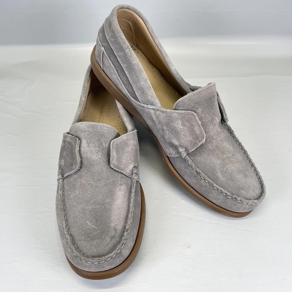 Sebago x Vane Campsides Loafers Mens Size 11.5 Gray Suede Slip On Casual Shoes